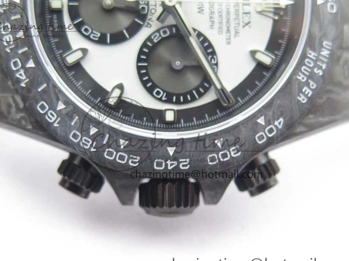 MiroTime 0215 WrinkleFree Daytona DIW Carbon Noob 1:1 Best Edition White Black Dial on Nylon Strap SA 2614